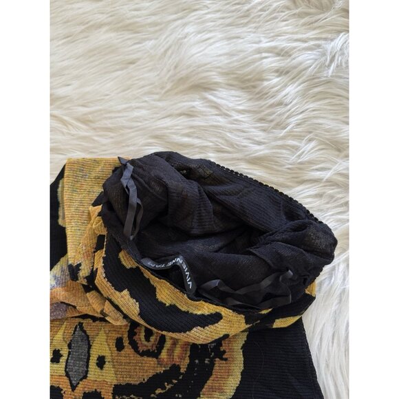 Vivienne Tam Tiger Printed Nylon Skirt Vtg Multicolor Size 0/1 - Picture 5 of 6